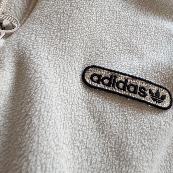 ADIDAS RETRO LUXURY 1/4 ZIP CROPPED SWEATER - Picture 4 of 5